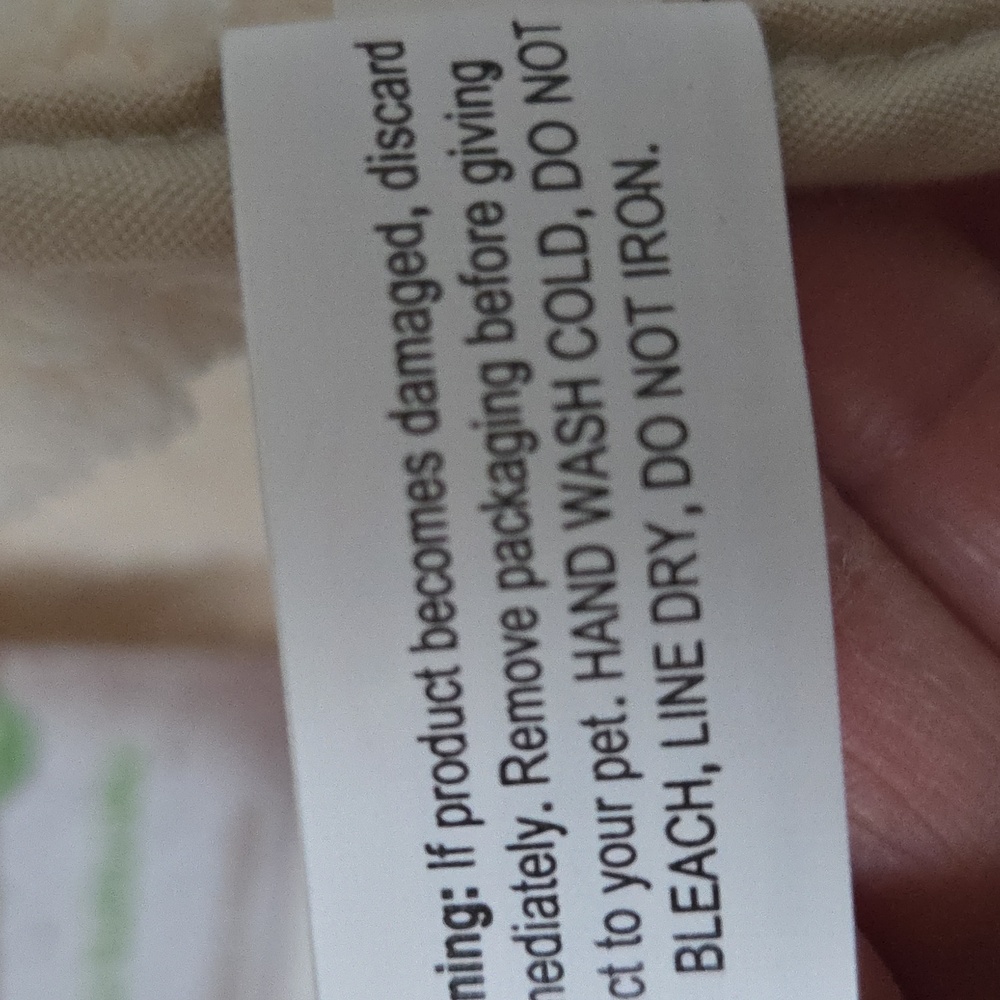 TOTALLY MY PET Hooded Doggie Bathrobe Cream Sherpa with Leaf Design Medium NWT - Picture 9 of 16